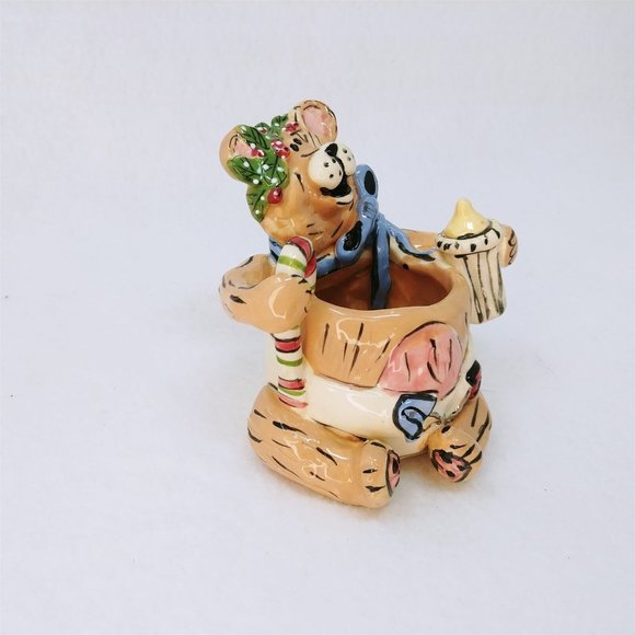 Trinket Nursery Decor Blue Sky Corp Baby Bear Signed Heather Goldmine Vintage - Picture 5 of 9